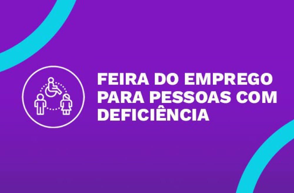 Banner da feira do emprego para pessoas com deficiência