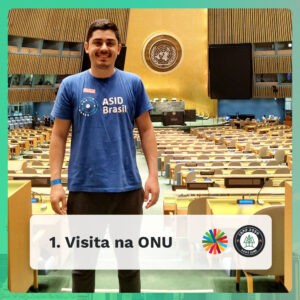 Leonardo Mesquita está numa das salas da ONU.